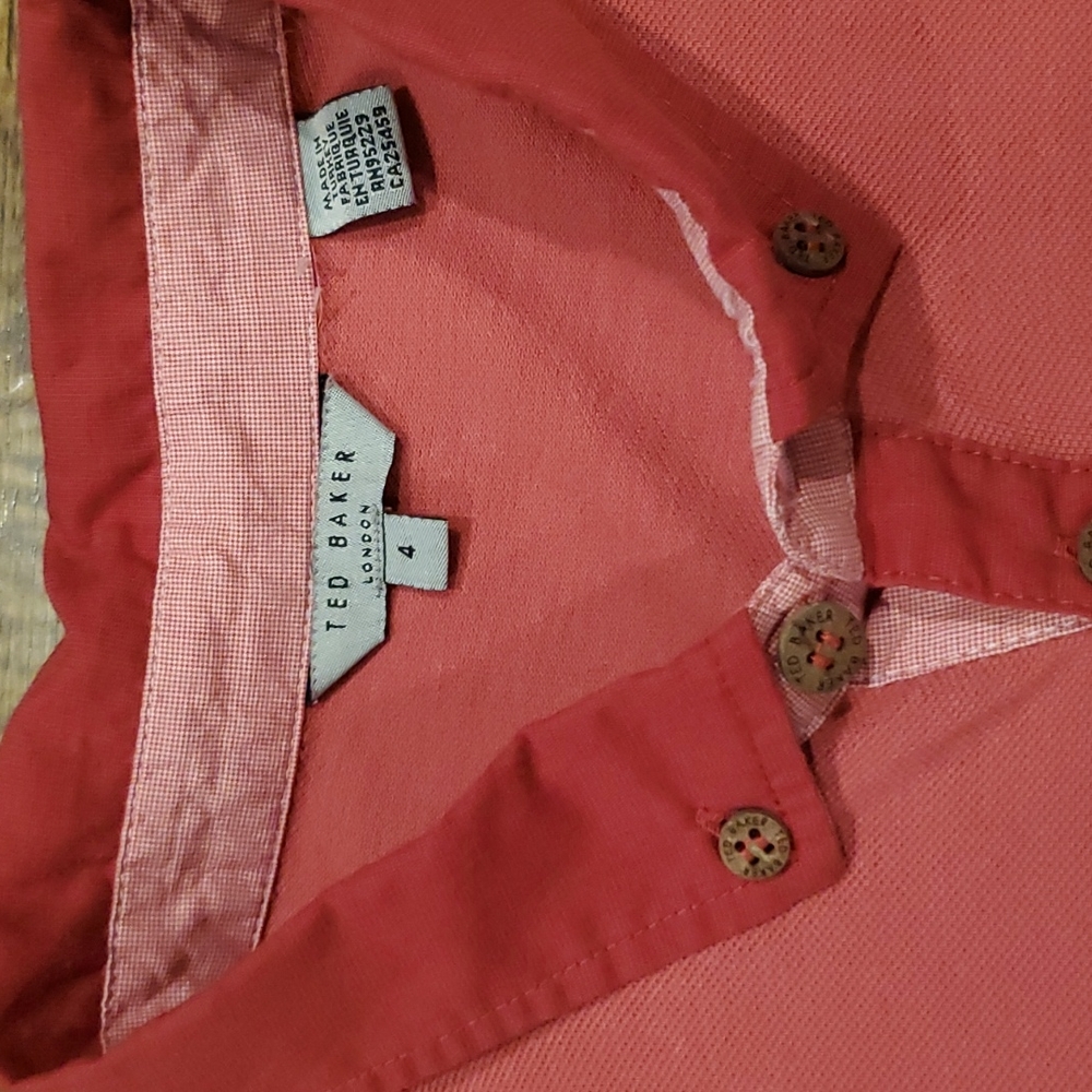 Mens Ted Baker London red polo shirt size 4(large) - Picture 3 of 6